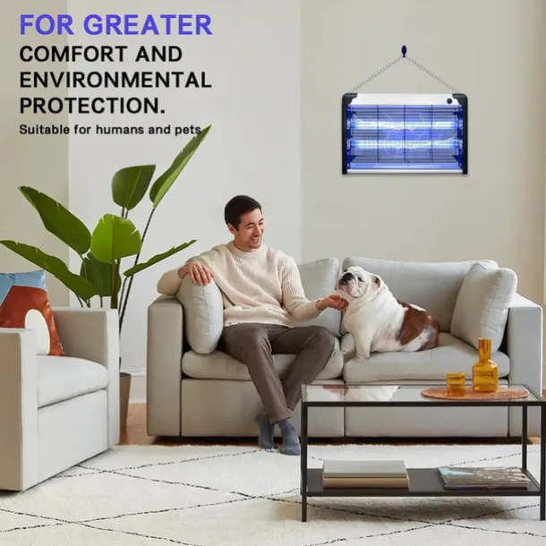 Bug Zapper Indoor, Mosquito, Wasp, Moth, Fruit Fly Trap, High-Voltage, with Mosquito Trap, Suitable for Dining Rooms, Living Rooms, Gardens and Offices