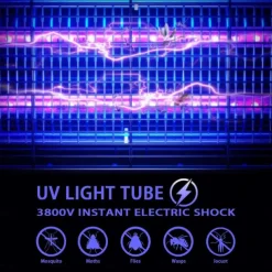 Bug Zapper Indoor, Mosquito, Wasp, Moth, Fruit Fly Trap, High-Voltage, with Mosquito Trap, Suitable for Dining Rooms, Living Rooms, Gardens and Offices