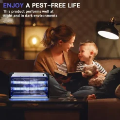 Bug Zapper Indoor, Mosquito, Wasp, Moth, Fruit Fly Trap, High-Voltage, with Mosquito Trap, Suitable for Dining Rooms, Living Rooms, Gardens and Offices