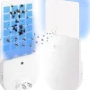 Bug Zapper Indoor Plug-in Mosquito Killer Flying Insect Trap for Flies Fruit Flies Moths & Gnats with Adjustable Brightness UV Attractant Catcher & Night Light 1 Device 5 Glue Card Refills