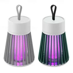 Bug Zapper Mosquito Trap Killer Lamp Electric LED UV Flying Insect Repellent Light Portable USB Rechargeable Trap Flying Insect Killer for Home Pest Control Insect Repellent