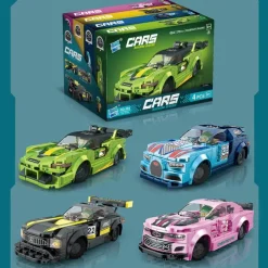 Building Blocks,Children's Assembly Small Particle Diy Racing Car Sports Car Building Block Car Compatible With A Tall Boy And Girl Building Block Toy