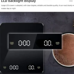 Built-in battery charging Electronic Scale Built-in Auto Timer Pour Over Espresso Smart Coffee Scale Kitchen Scales 3kg 0.1g
