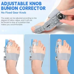 Bunion Corrector for Women Men Adjustable Universal Size Bunion Splint Big Toe Straightener Toe Separators for Bunions with 2 Silicone Pads Better Fit to the Toes Without Damaging the Skin