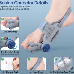 Bunion Corrector for Women Men Big Toe Adjustable Bunion Fix for Big Toe Separation Pain Relief Orthopedic Bunion Splint with Straightener for Toes Alignment Hallux Valgus Correction