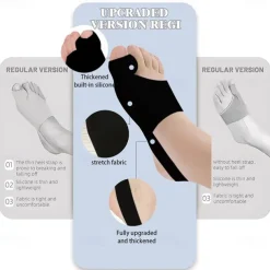 Bunion Corrector for Women Big Toe, Bunion Corrector for Men, Bunion Relief, Bunion Pads, Big Toe Splint, Bunion Fix Preventer Device for Day/Night (2 Count) Black L
