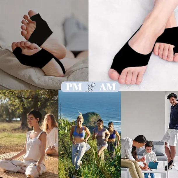 Bunion Corrector for Women Big Toe, Bunion Corrector for Men, Bunion Relief, Bunion Pads, Big Toe Splint, Bunion Fix Preventer Device for Day/Night (2 Count) Black L