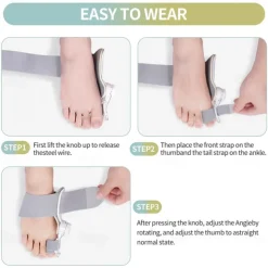 Bunion Corrector for Women amp Men 2 in 1 Adjustable Big Toe Relief Bunion Splints Hammer Toe Straightener Comfortable Effective Double Correction 1 set