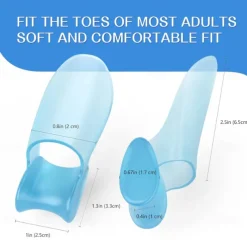 Bunion Cushion Protector, 10 Packs of Bunion Corrector Pads with Separator for Big Toe, Gel Shield for Foot Pain Relief, Calluses, Corns - Blue