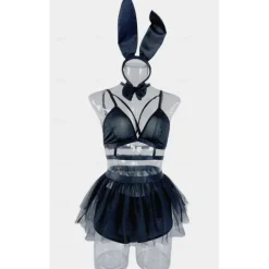Bunny Girl Halloween Cosplay Costume Tutu Bra Sexy Costume Adults' Women's Carnival Masquerade Mardi Gras Performance Party Halloween Easy Halloween Costumes Dress Up