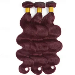 Burgundy Human Hair Bundles Ombre Colored Brazilian 99J Body Wave Human Hair Weave Bundles Remy human Hair Extensions 3PCS