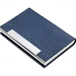 Business Card Holder/ Case Professional PU Leather & Stainless Steel Multi Wallet Credit Card ID Case/Holder