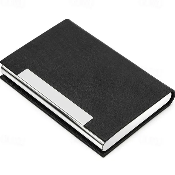 Business Card Holder/ Case Professional PU Leather & Stainless Steel Multi Wallet Credit Card ID Case/Holder