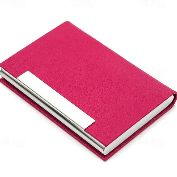 Business Card Holder/ Case Professional PU Leather & Stainless Steel Multi Wallet Credit Card ID Case/Holder