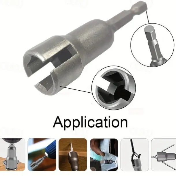 Butterfly Bolt Socket Wrench 6.35mm Hex Shank Socket Adapter Nut For Power Tool Slotted Electric Screwdriver