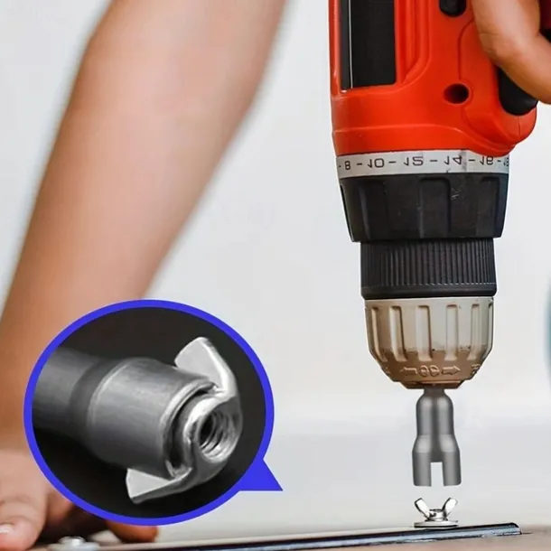 Butterfly Bolt Socket Wrench 6.35mm Hex Shank Socket Adapter Nut For Power Tool Slotted Electric Screwdriver