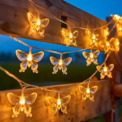 Butterfly Fairy Lights 10/20/40 LED Colorful Butterfly String Lights for Bedroom Indoor Baby Room Summer Christmas Party Holiday Decoration Decoration