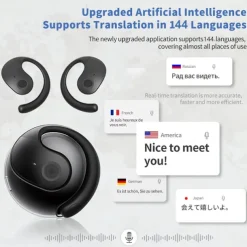 BY01 True Wireless Headphones TWS Earbuds Ear Hook Bluetooth 5.3 Stereo Surround sound ENC Environmental Noise Cancellation for Apple Samsung Huawei Xiaomi MI Everyday Use Jogging Trekking Mobile