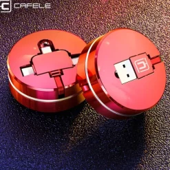 CAFELE Is Suitable For Apple 3-in-1 Data Cable 1 Drag 3 Mobile Phone Retractable Charging Cable Multi-function 5A Fast Charge