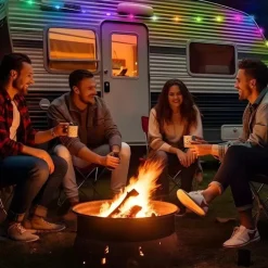 Camping Lantern Solar String Lights Multifunctional Rechargeable Outdoor Tent Camping Light 16.4FT IP65 Waterproof Camping Gear with Rechargeable Emergency for Christmas, Home and Party Decorations