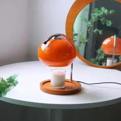 Candle Warmer Lamp Mushroom Bedside Table Lamp Modern Minimalist Bedside Table Lamp Bedroom Living Room Study Bedside Lamp Decorative Small Table Lamp Bedside Lamp 110-240V