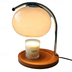 Candle Warmer Lamp Mushroom Bedside Table Lamp Modern Minimalist Bedside Table Lamp Bedroom Living Room Study Bedside Lamp Decorative Small Table Lamp Bedside Lamp 110-240V