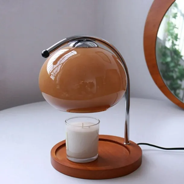 Candle Warmer Lamp Mushroom Bedside Table Lamp Modern Minimalist Bedside Table Lamp Bedroom Living Room Study Bedside Lamp Decorative Small Table Lamp Bedside Lamp 110-240V