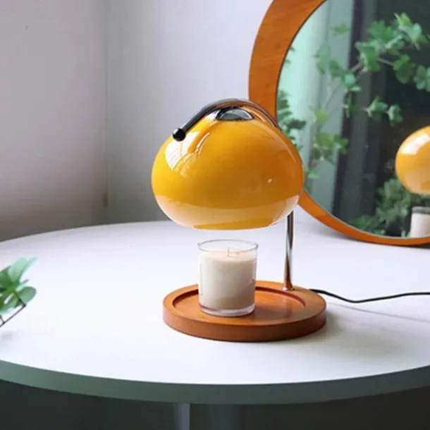 Candle Warmer Lamp Mushroom Bedside Table Lamp Modern Minimalist Bedside Table Lamp Bedroom Living Room Study Bedside Lamp Decorative Small Table Lamp Bedside Lamp 110-240V