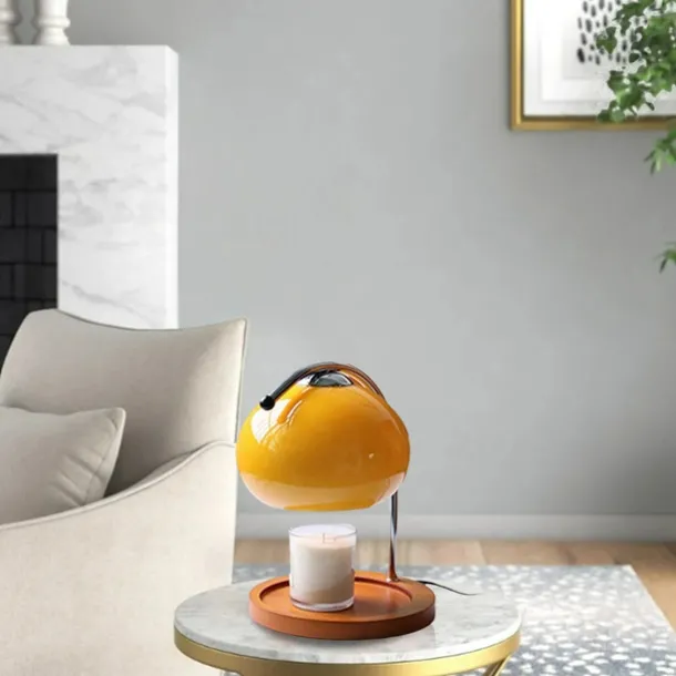 Candle Warmer Lamp Mushroom Bedside Table Lamp Modern Minimalist Bedside Table Lamp Bedroom Living Room Study Bedside Lamp Decorative Small Table Lamp Bedside Lamp 110-240V