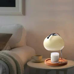 Candle Warmer Lamp Mushroom Bedside Table Lamp Modern Minimalist Bedside Table Lamp Bedroom Living Room Study Bedside Lamp Decorative Small Table Lamp Bedside Lamp 110-240V