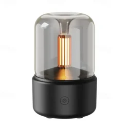 Candlelight Aroma Diffuser Portable 120ml Electric USB Air Humidifier Cold Fog Machine Atomizer with LED Night Light