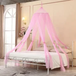 Canopy Curtain Bedding Romantic Baby Girl Round Dome Tent Cotton Suitable for beds Within 18M Bed Canopy