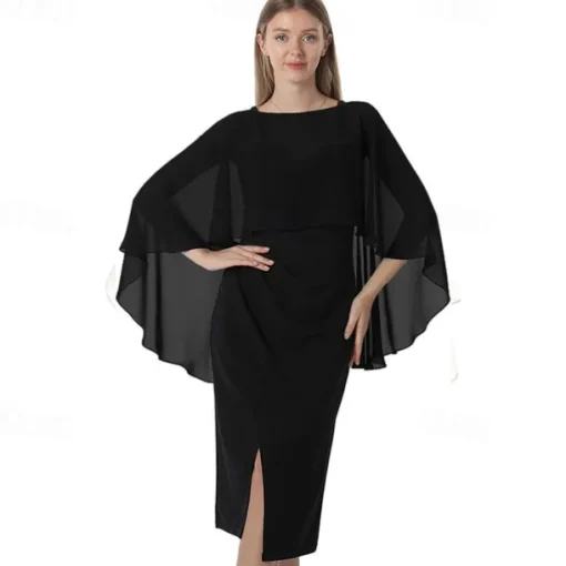 Capelets for women Chiffon Cape Shawls and Wraps for Evening Dress Wedding Capes Cover Up
