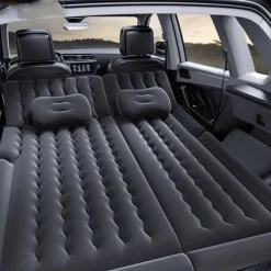Car Air Mattress Inflatable Car Air Mattress with Pump Thickened Backseat Travel Bed Portable Sleeping Pad