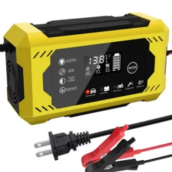 Car Battery Charger, 12V 6A Smart Battery Trickle Charger Auto 12V 24V Battery Maintainer For Car Truck Motorcycle Lawn Mower Marine Lead Acid Battery