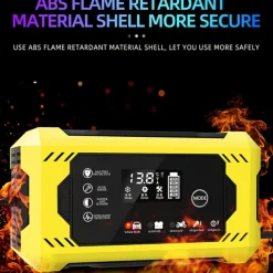 Car Battery Charger, 12V 6A Smart Battery Trickle Charger Auto 12V 24V Battery Maintainer For Car Truck Motorcycle Lawn Mower Marine Lead Acid Battery