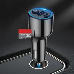 Car Bluetooth 5.0 Receiver for Car Noise Cancelling Bluetooth AUX Adapter Bluetooth Music Receiver for Home Stereo/Wired Headphones/Handsfree Calling 16 Hours Battery Life-BlackSilver