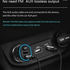Car Bluetooth 5.0 Receiver for Car Noise Cancelling Bluetooth AUX Adapter Bluetooth Music Receiver for Home Stereo/Wired Headphones/Handsfree Calling 16 Hours Battery Life-BlackSilver