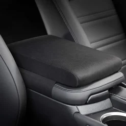 Car Center Console Cover Memory Foam Armrest Cushion & Arm Rest Protector & Middle Organizer Black Elbow Pillow & Seat Central Box Lid Pad & Universal Interior Accessory for Truck Auto SUV