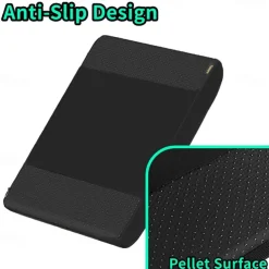 Car Center Console Cover Memory Foam Armrest Cushion & Arm Rest Protector & Middle Organizer Black Elbow Pillow & Seat Central Box Lid Pad & Universal Interior Accessory for Truck Auto SUV