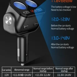 Car Cigarette Lighter Multifunctional One toTwo Conversion Plug USB Car Charger Mobile Phone Fast Charge