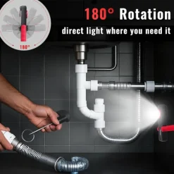 Car Detailing Light Rechargeable, Paint Correction Inspection Light with Magnetic Base & Hook, Handheld LED Work Light for Auto Detailing, Color Matching & Repairs