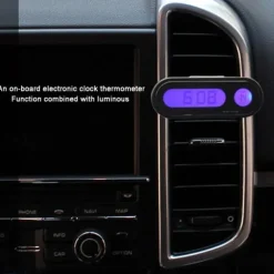 Car Digital Clock Electronic Thermometer Clock LCD Display Luminous Temperature Clock Mini car clock Electronic Clock car watch Auto Dashboard Clocks Luminous