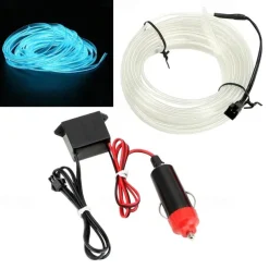 Car EL Wire LED Strip 5M LED Car Lights Atmosphere Light for DIY Flexible AUTO Interior Lamp Party Decoration 12V Neon Strips 2pcs 1pc Set