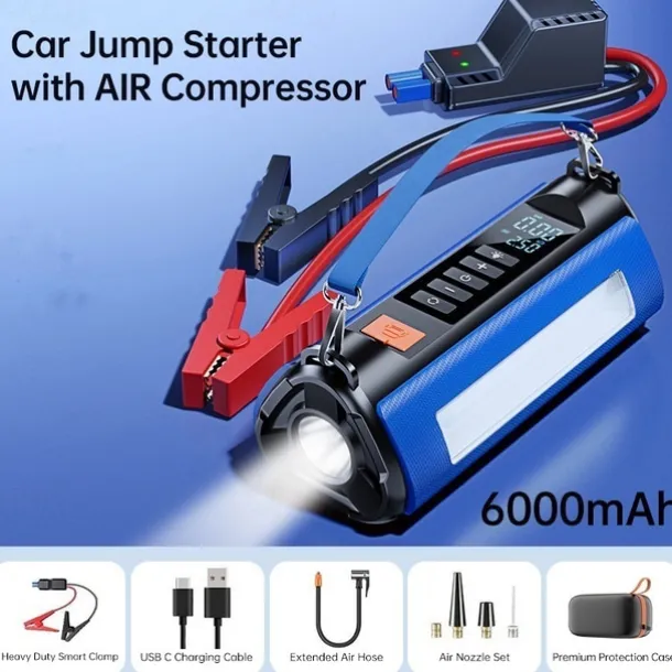 Car Emergency Starting Power Supply Car Air Pump All-in-one Machine Multi-Functional Power Bank Fire Starter