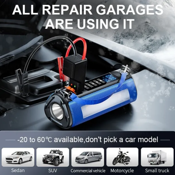 Car Emergency Starting Power Supply Car Air Pump All-in-one Machine Multi-Functional Power Bank Fire Starter