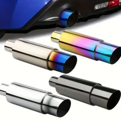 Car Exhaust Rear Straight Exhaust Stainless Steel Exhaust System End Conversion Parts Exhaust Drums