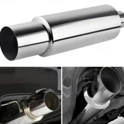 Car Exhaust Rear Straight Exhaust Stainless Steel Exhaust System End Conversion Parts Exhaust Drums
