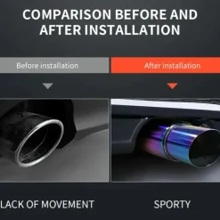 Car Exhaust Rear Straight Exhaust Stainless Steel Exhaust System End Conversion Parts Exhaust Drums