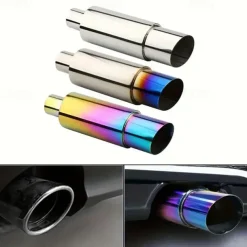 Car Exhaust Rear Straight Exhaust Stainless Steel Exhaust System End Conversion Parts Exhaust Drums